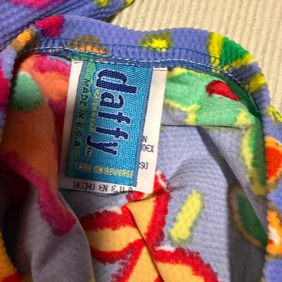 Red and Purple One Piece Swimsuit with Cover up Skirt - Picture 7 of 11